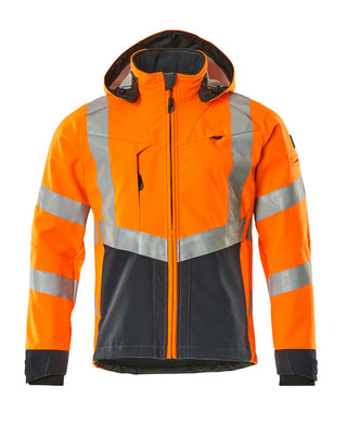 Softshell-takki - 15502-246 - hi-vis oranssi/tumma laivastonsininen