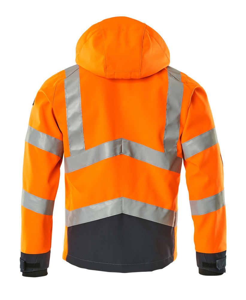 Softshell-takki - 15502-246 - hi-vis oranssi/tumma laivastonsininen