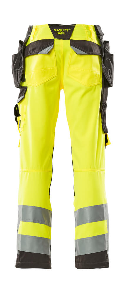 Housut riipputaskuilla - 15531-860 - hi-vis keltainen/tumma antrasiitti