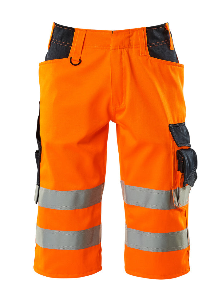 Shortsit, pitkät - 15549-860 - hi-vis oranssi/tumma laivastonsininen