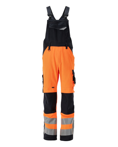 Avohaalari polvitaskuilla - 15569-860 - hi-vis oranssi/tumma laivastonsininen