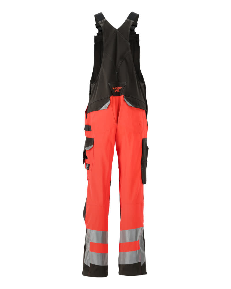 Avohaalari polvitaskuilla - 15569-860 - hi-vis punainen/tumma antrasiitti