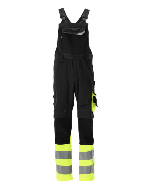 Avohaalari polvitaskuilla - 15669-860 - musta/hi-vis keltainen