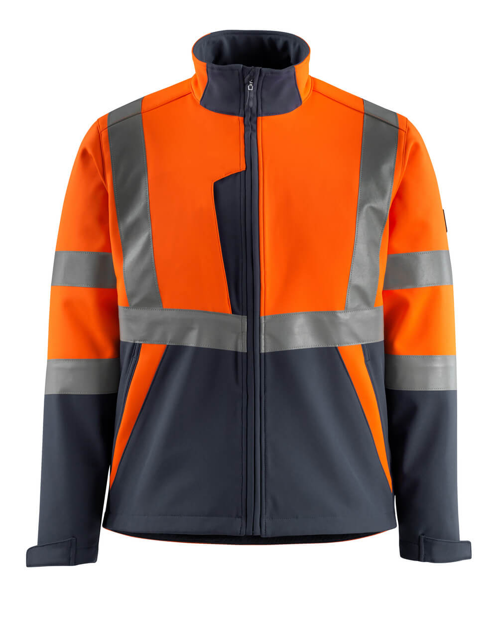 Softshell-takki - 15902-253 - hi-vis oranssi/tumma laivastonsininen