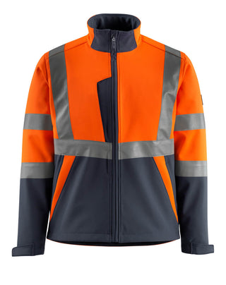Softshell-takki - 15902-253 - hi-vis oranssi/tumma laivastonsininen