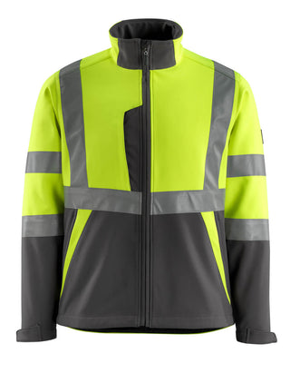 Softshell-takki - 15902-253 - hi-vis keltainen/tumma antrasiitti