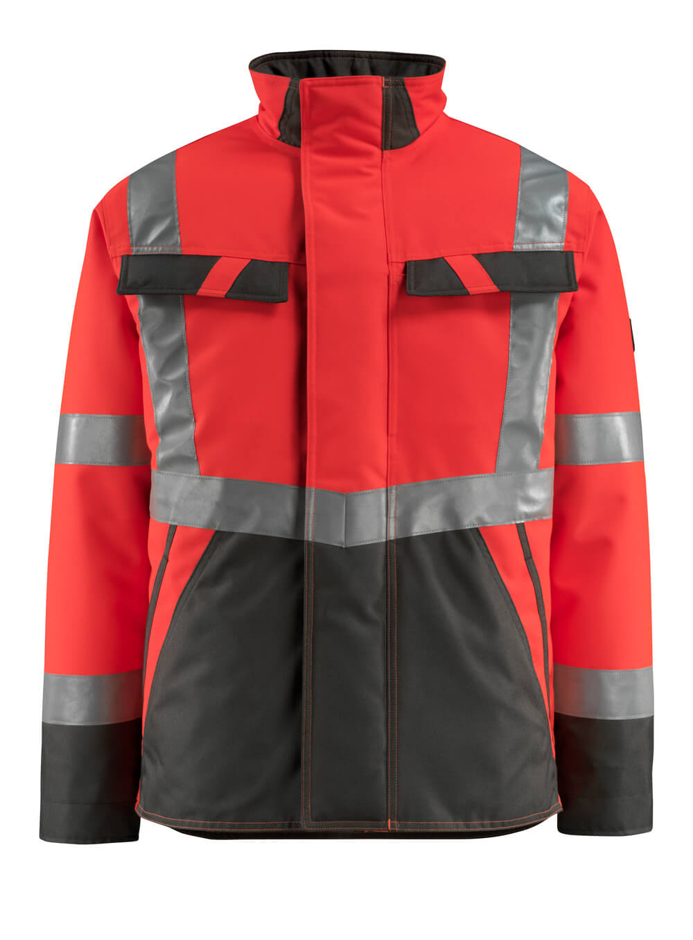 Talvitakki - 15935-126 - hi-vis punainen/tumma antrasiitti