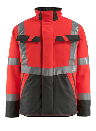 Talvitakki - 15935-126 - hi-vis punainen/tumma antrasiitti