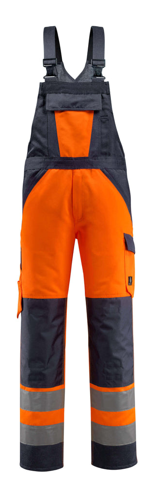 Avohaalari polvitaskuilla - 15969-948 - hi-vis oranssi/tumma laivastonsininen