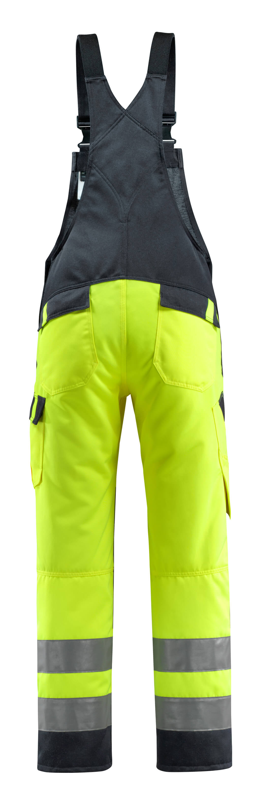 Avohaalari polvitaskuilla - 15969-948 - hi-vis keltainen/tumma laivastonsininen