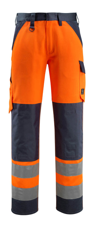 Housut polvitaskuilla - 15979-948 - hi-vis oranssi/tumma laivastonsininen