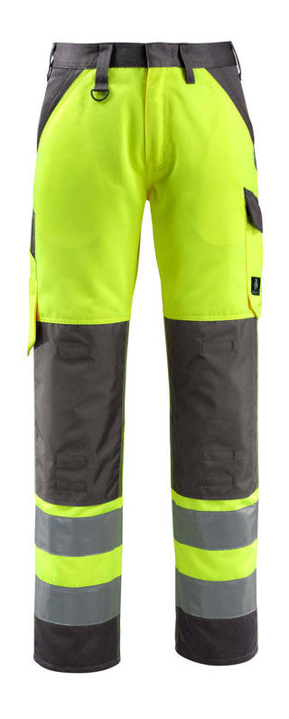 Housut polvitaskuilla - 15979-948 - hi-vis keltainen/tumma antrasiitti