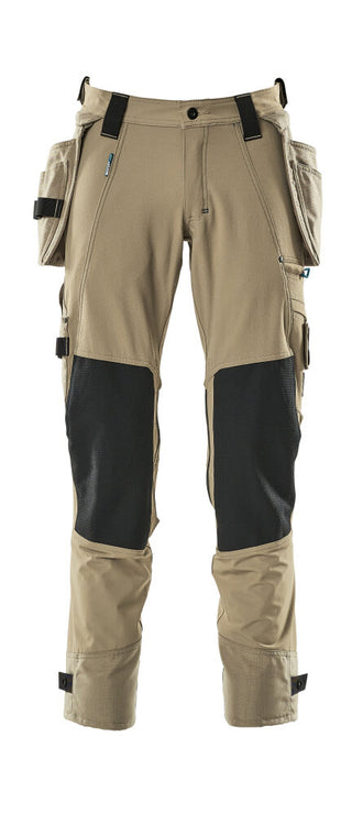 Housut riipputaskuilla - 17031-311 - vaalea khaki