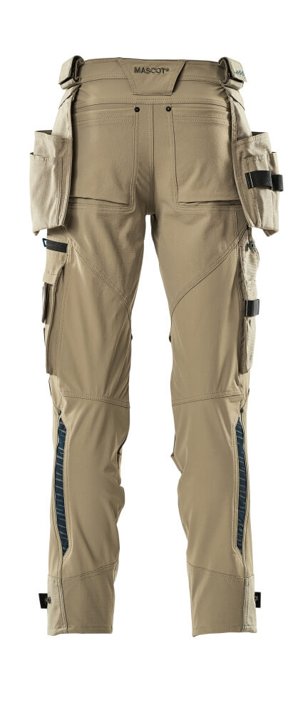 Housut riipputaskuilla - 17031-311 - vaalea khaki