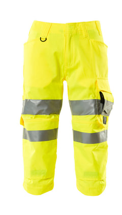 ¾-housut polvitaskuilla - 17549-860 - hi-vis keltainen