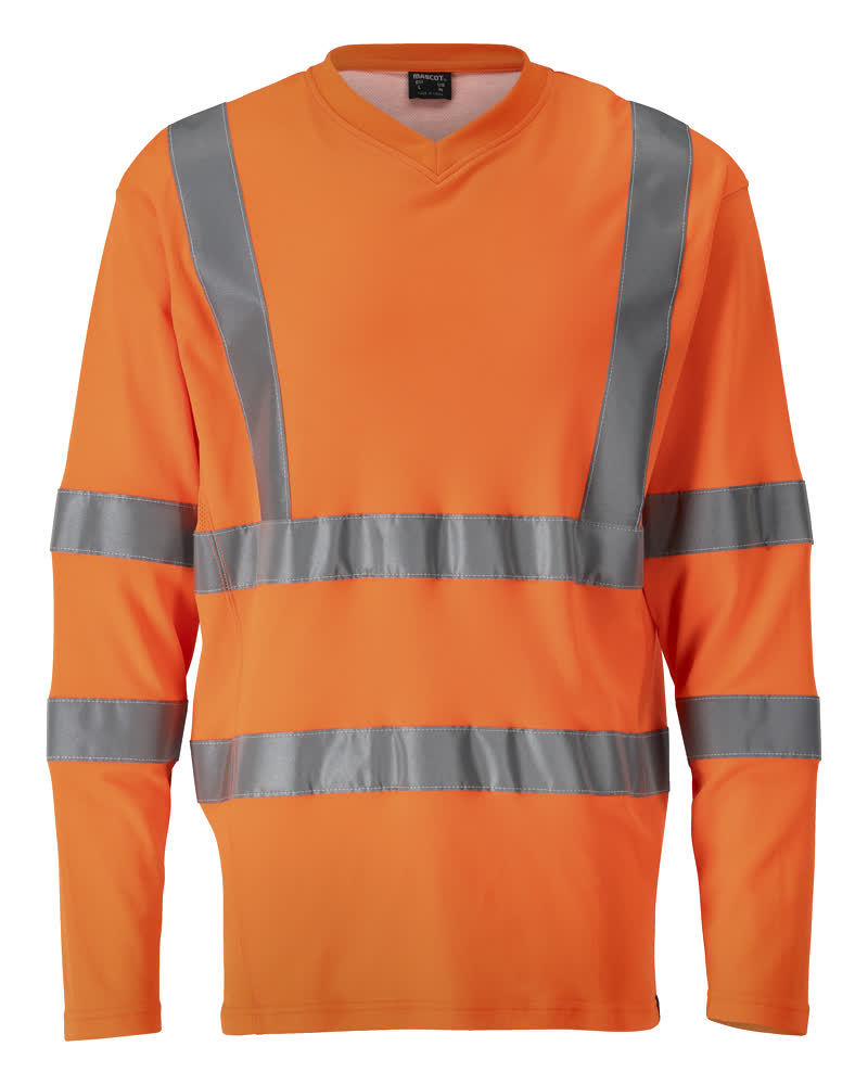 T-Paita, pitkähihainen - 18281-995 - hi-vis oranssi