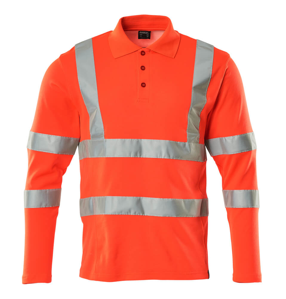 Pikeepaita, pitkähihainen - 18283-995 - hi-vis punainen