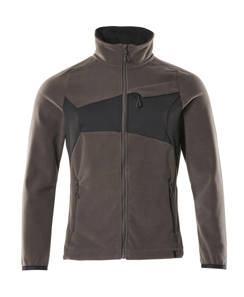 Fleece Takki - 18303-137 - tumma antrasiitti/musta