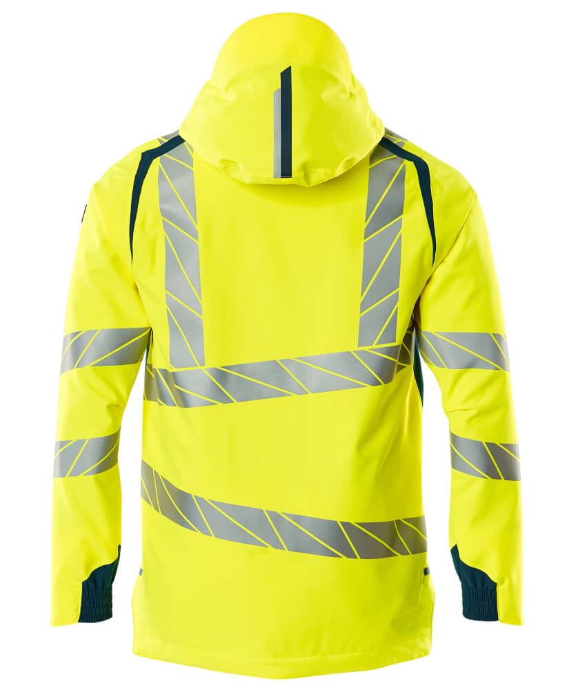 Kuoritakki - 19001-449 - hi-vis keltainen/tumma petrooli