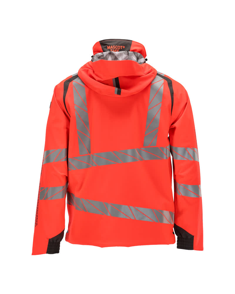 Kuoritakki - 19001-449 - hi-vis punainen/tumma antrasiitti
