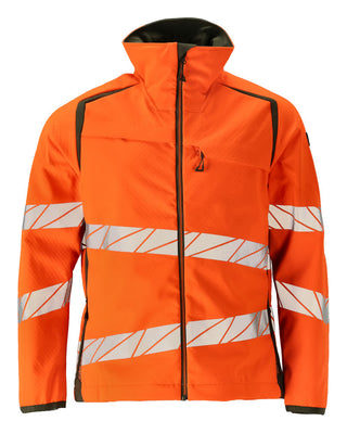 Softshell-takki - 19002-143 - hi-vis oranssi/sammaleenvihreä