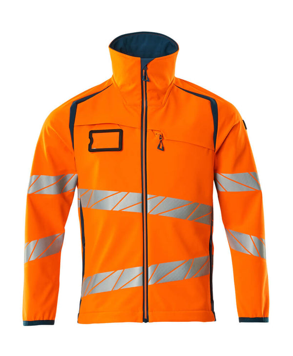 Softshell-takki - 19002-143 - hi-vis oranssi/tumma petrooli