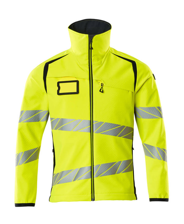 Softshell-takki - 19002-143 - hi-vis keltainen/tumma laivastonsininen
