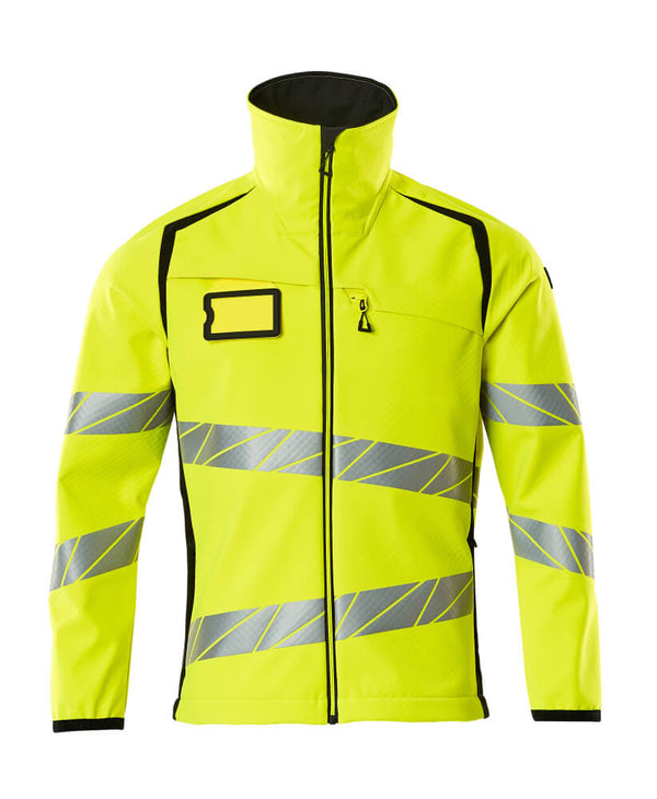 Softshell-takki - 19002-143 - hi-vis keltainen/musta