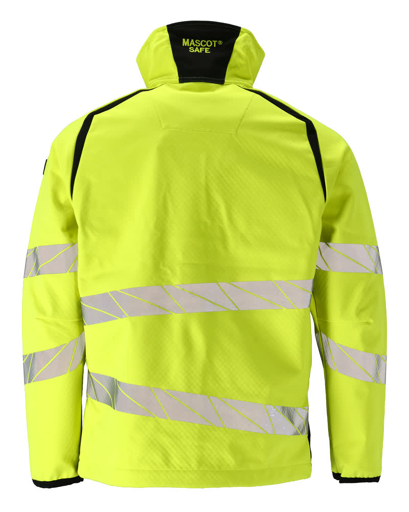 Softshell-takki - 19002-143 - hi-vis keltainen/musta