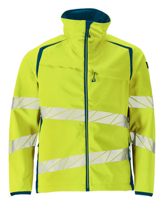 Softshell-takki - 19002-143 - hi-vis keltainen/tumma petrooli