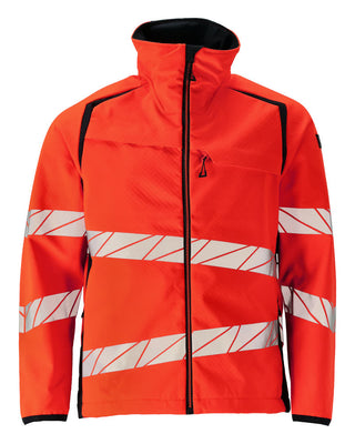 Softshell-takki - 19002-143 - hi-vis punainen/syvä tummansininen
