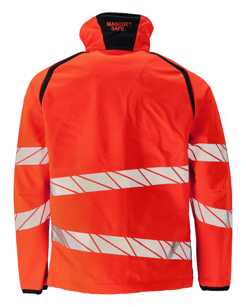 Softshell-takki - 19002-143 - hi-vis punainen/syvä tummansininen