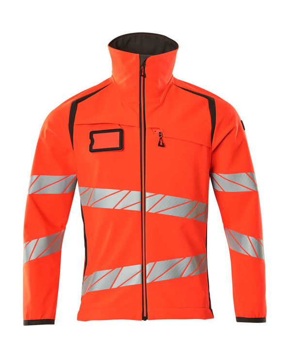 Softshell-takki - 19002-143 - hi-vis punainen/tumma antrasiitti