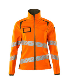 Softshell-takki - 19012-143 - hi-vis oranssi/sammaleenvihreä