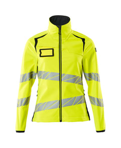 Softshell-takki - 19012-143 - hi-vis keltainen/tumma laivastonsininen