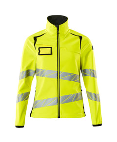 Softshell-takki - 19012-143 - hi-vis keltainen/musta