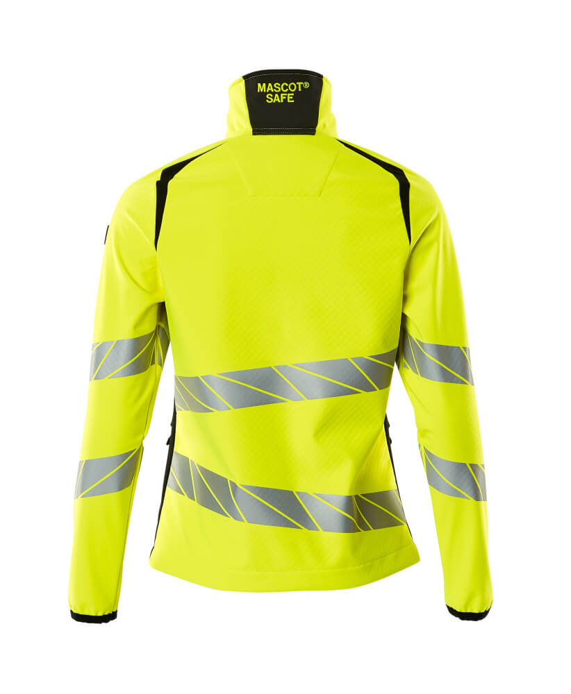 Softshell-takki - 19012-143 - hi-vis keltainen/musta