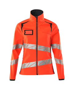 Softshell-takki - 19012-143 - hi-vis punainen/syvä tummansininen