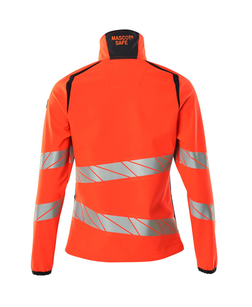 Softshell-takki - 19012-143 - hi-vis punainen/syvä tummansininen