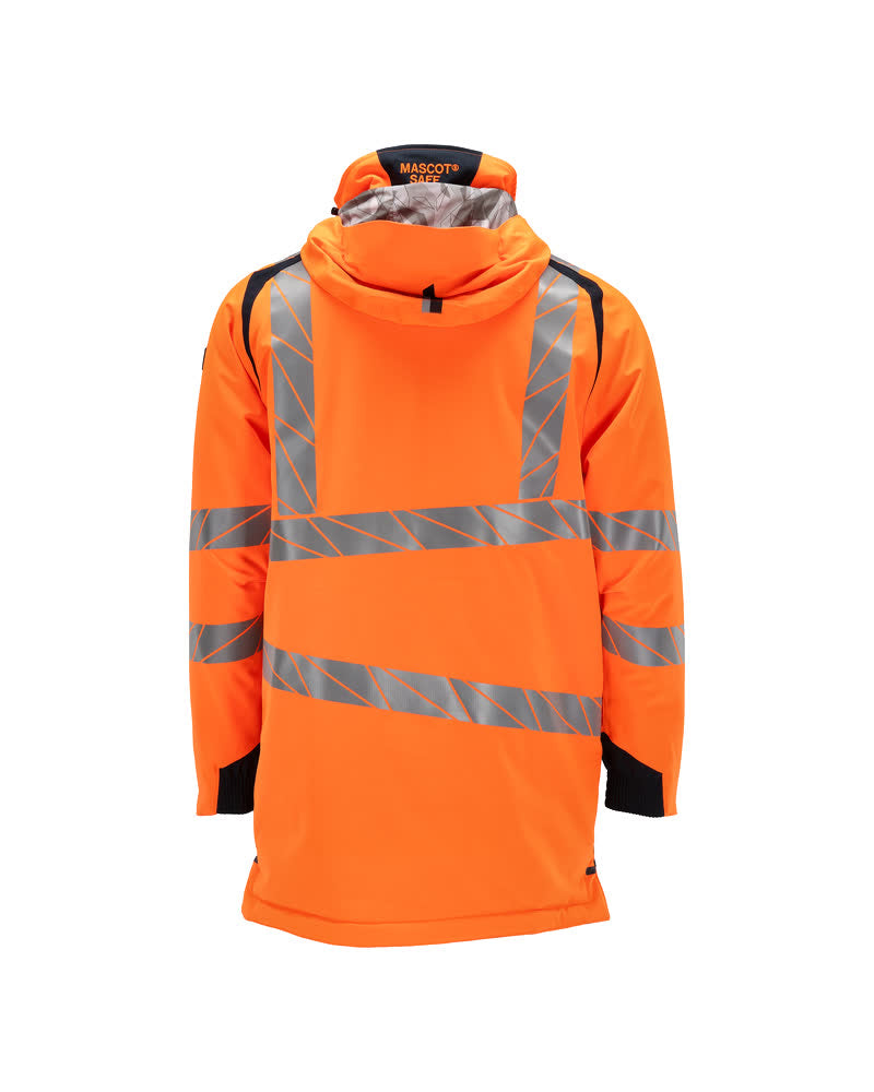 Parkatakki - 19030-449 - hi-vis oranssi/tumma laivastonsininen