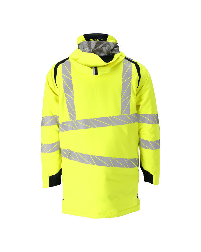 Parkatakki - 19030-449 - hi-vis keltainen/tumma laivastonsininen