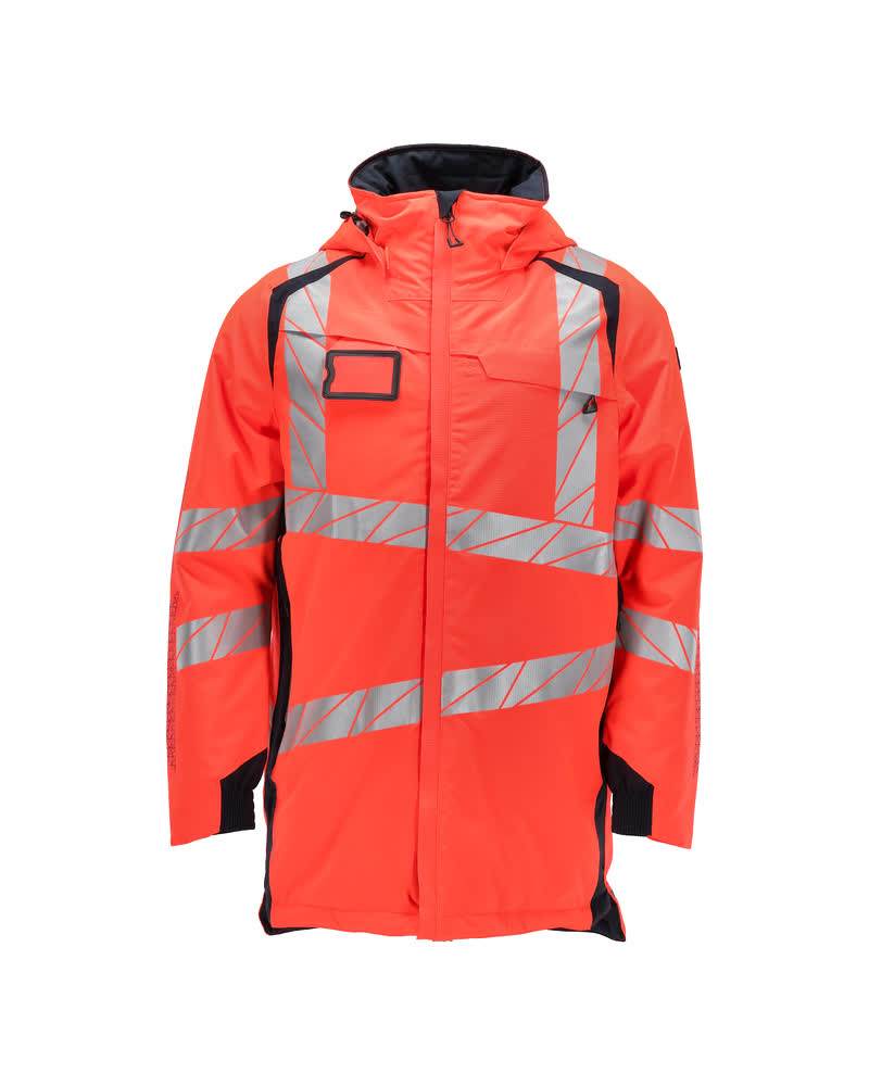 Parkatakki - 19030-449 - hi-vis punainen/syvä tummansininen