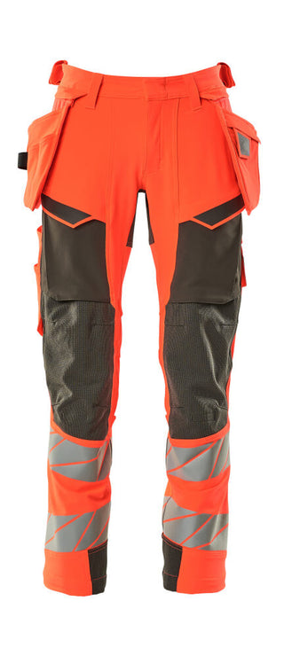 Housut riipputaskuilla - 19031-711 - hi-vis punainen/tumma antrasiitti
