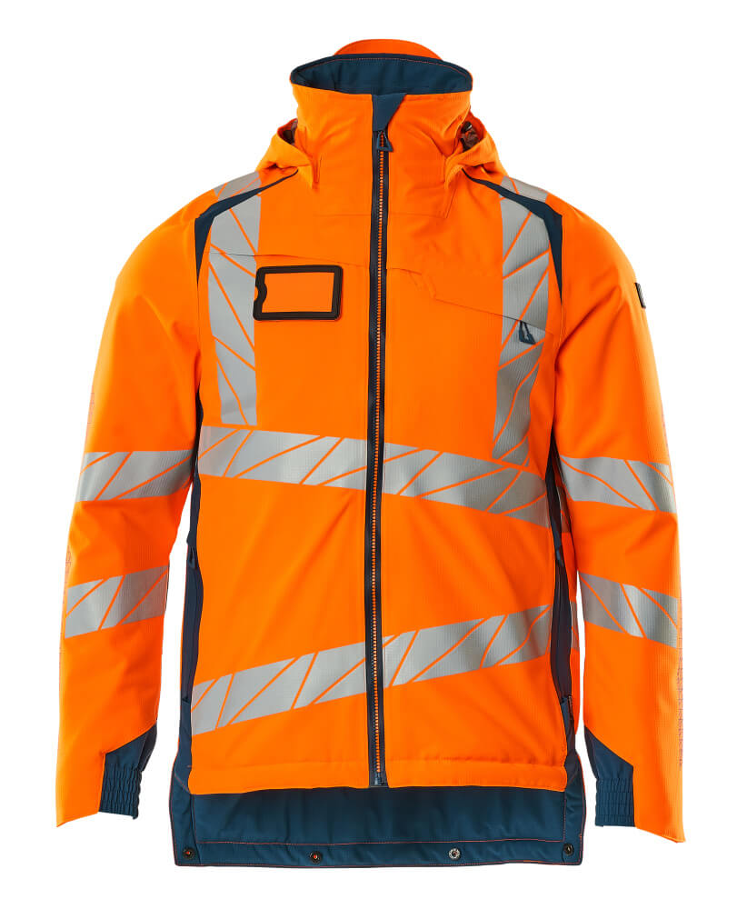Talvitakki - 19035-449 - hi-vis oranssi/tumma petrooli