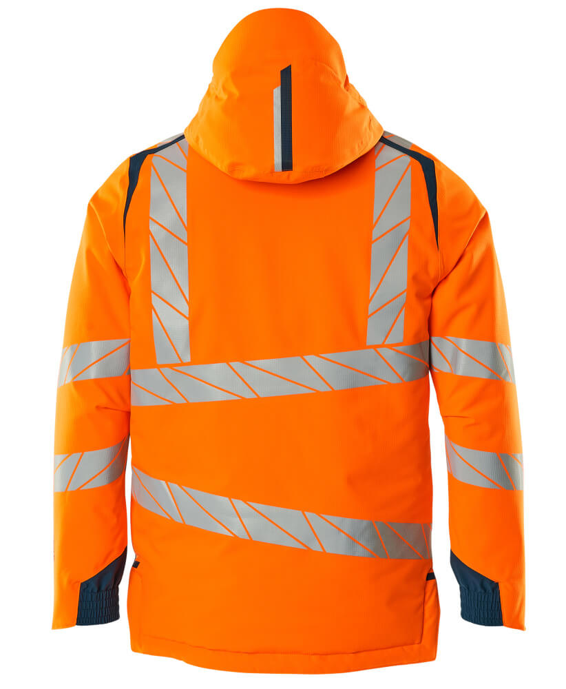 Talvitakki - 19035-449 - hi-vis oranssi/tumma petrooli