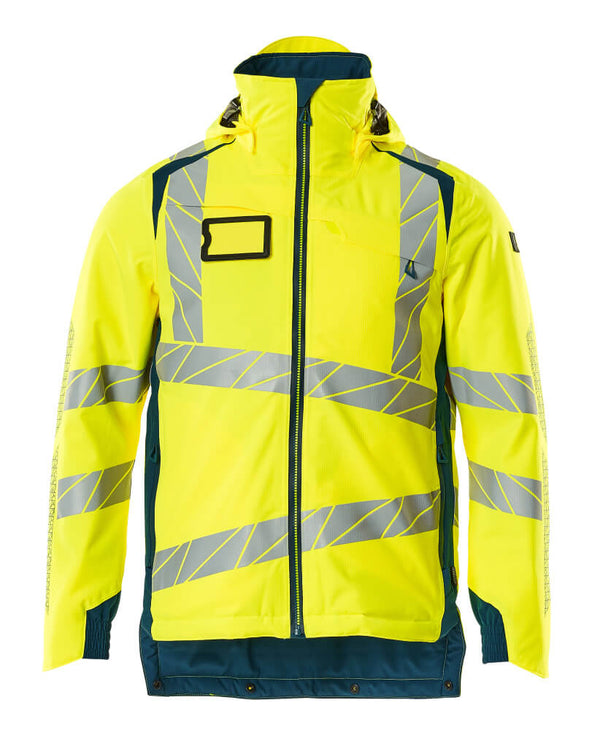 Talvitakki - 19035-449 - hi-vis keltainen/tumma petrooli