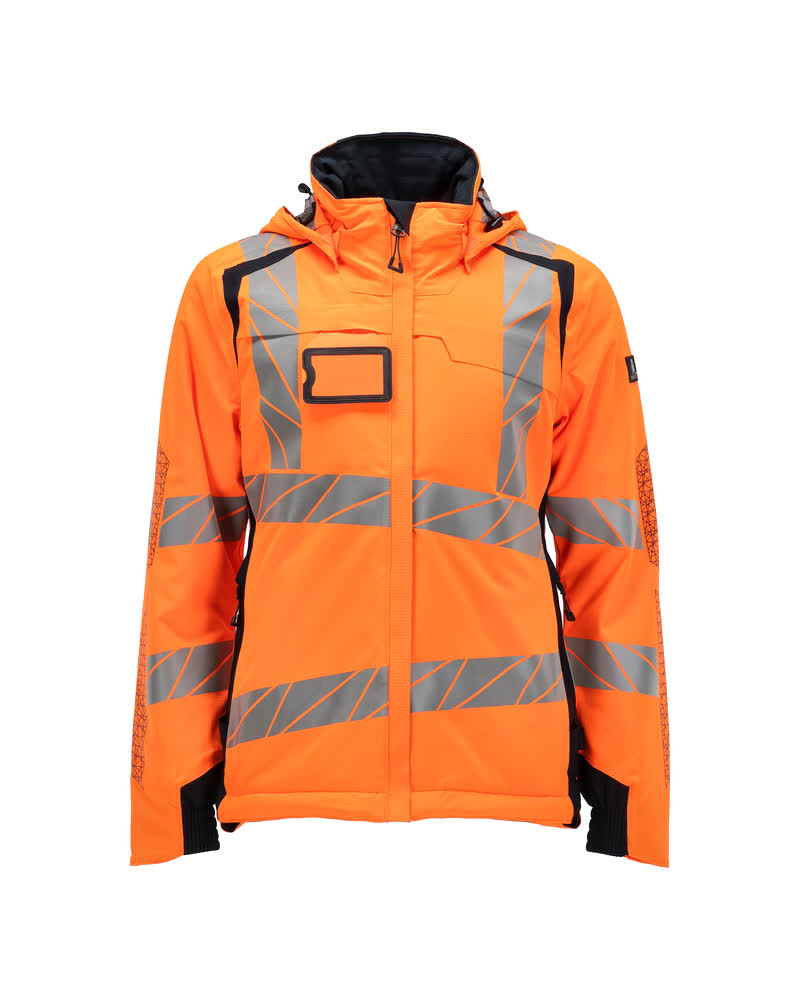 Talvitakki - 19045-449 - hi-vis oranssi/tumma laivastonsininen