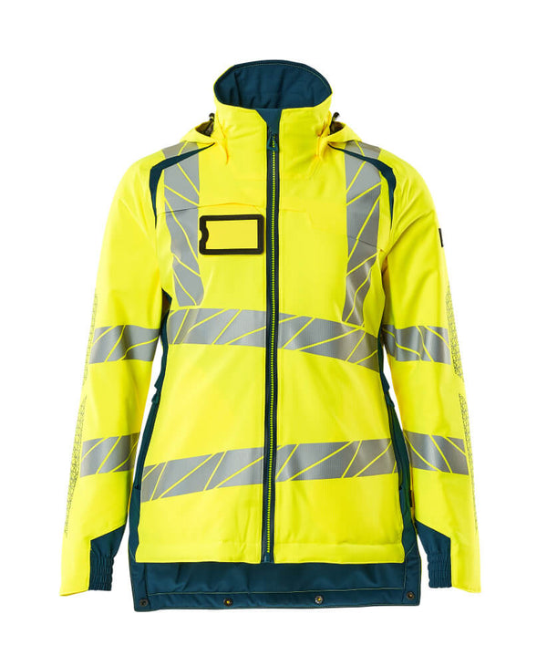 Talvitakki - 19045-449 - hi-vis keltainen/tumma petrooli