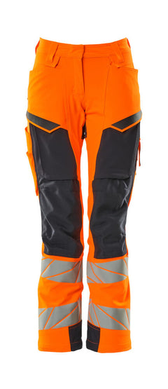 Housut polvitaskuilla - 19078-511 - hi-vis oranssi/tumma laivastonsininen
