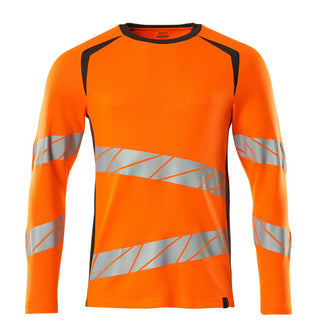 T-Paita, pitkähihainen - 19081-771 - hi-vis oranssi/tumma antrasiitti